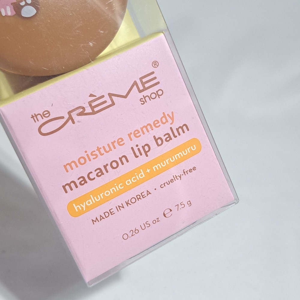 NEW The Creme Shop Moisture‎ Remedy Macaron Lip Balm Capybara 0.26 oz Tangerine - Picture 3 of 4